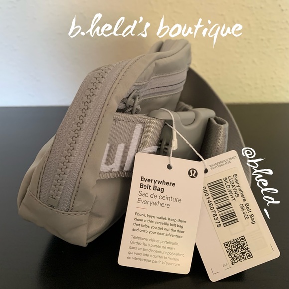 lululemon Everywhere Belt Bag in Silver Drop/White Wordmark (1L) Brand New NWT - Picture 2 of 16